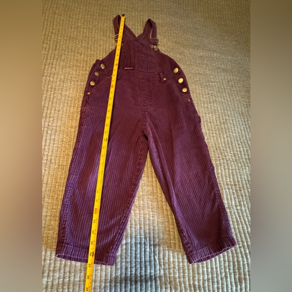 Vintage 1990s Squeeze Jeans Purple Kids One Piece Overalls Size 5 - Picture 9 of 12